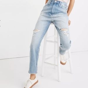 Madewell Mom Jean High Rise Distressed Jeans